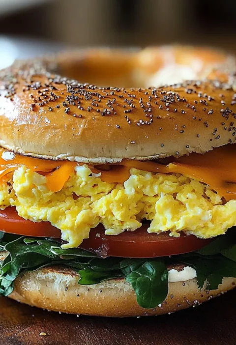 Bagel-Frühstücks-Sandwich
