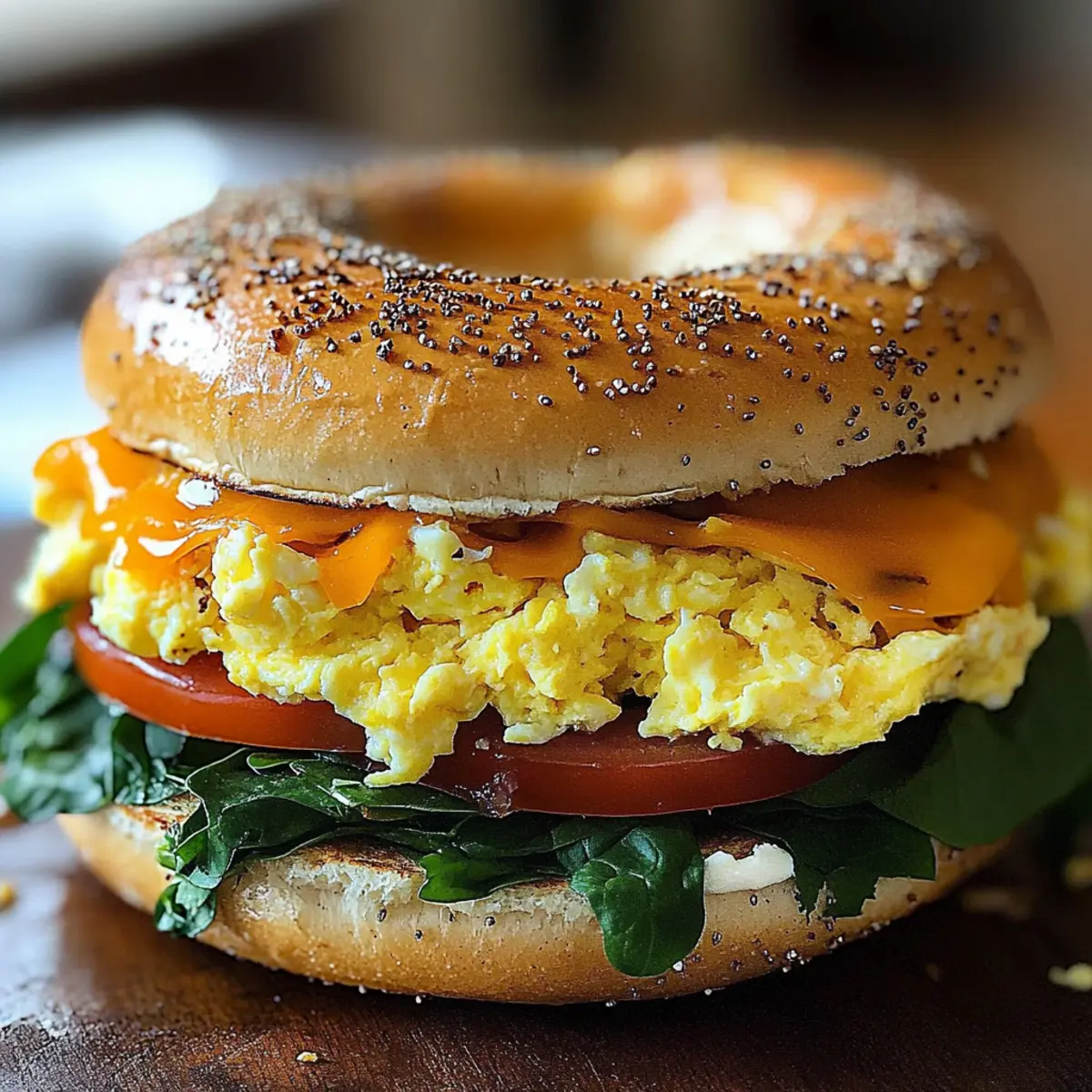 Bagel-Frühstücks-Sandwich