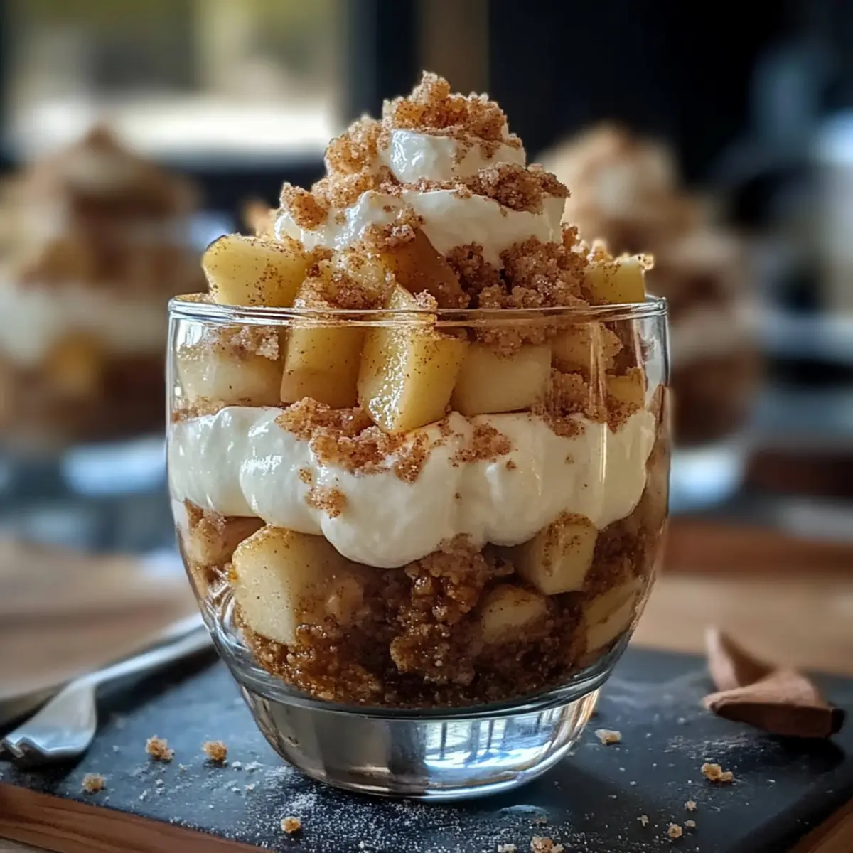 Bratapfel Crumble auf Zimtcreme w0mvvn