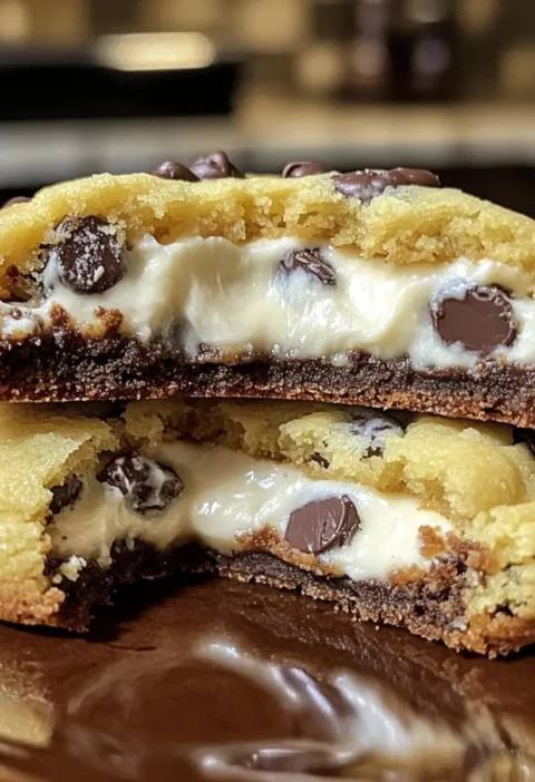 Käsekuchengefüllte Schokoladenkekse