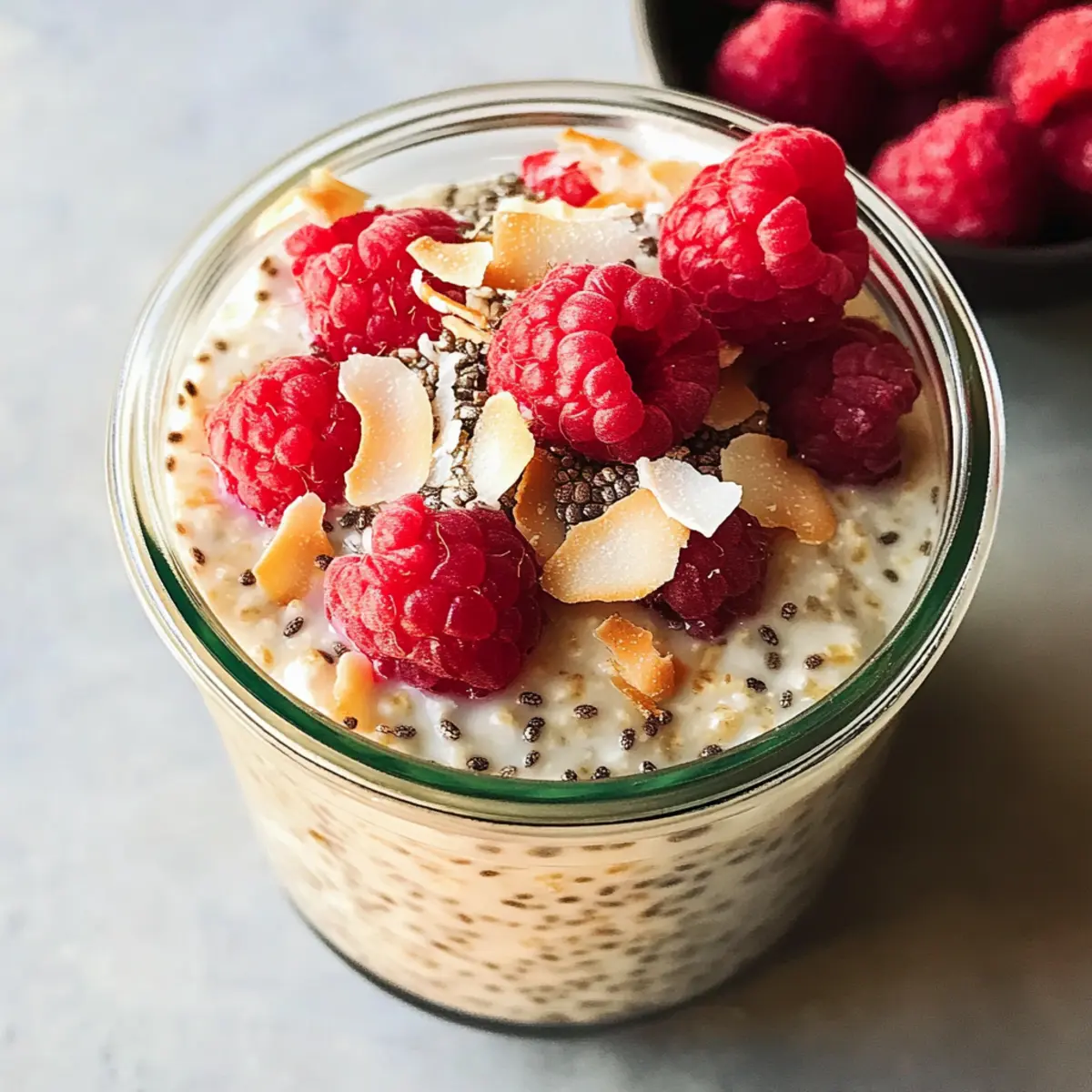 Chia Overnight Oats mit Himbeeren tou6e1