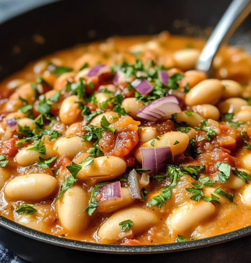 Cremige Tomaten-Bohnen-Pfanne: Schnell und vegan genießen 1 Cremige Tomaten-Bohnen-Pfanne