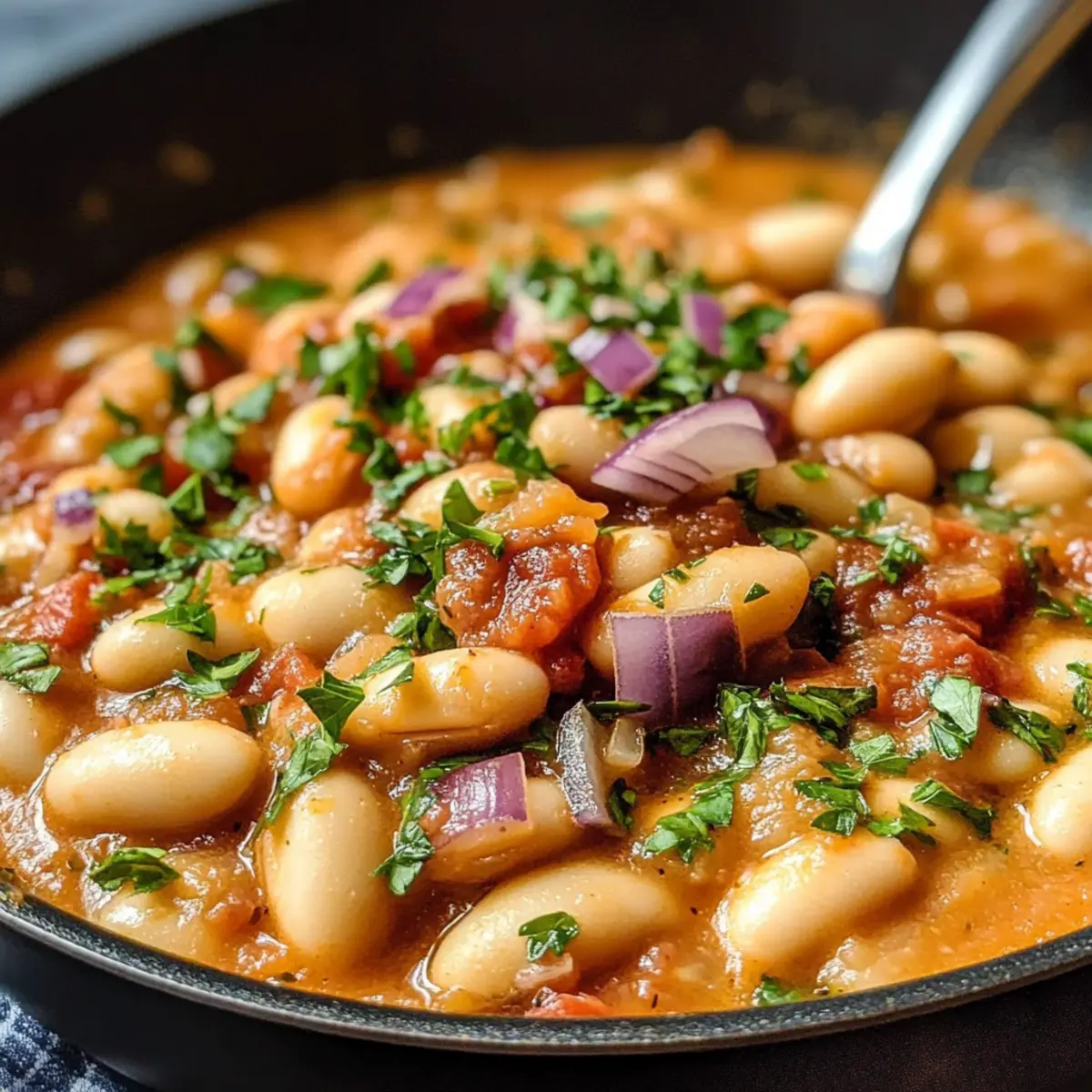 Cremige Tomaten-Bohnen-Pfanne: Schnell und vegan genießen 5 Cremige Tomaten-Bohnen-Pfanne