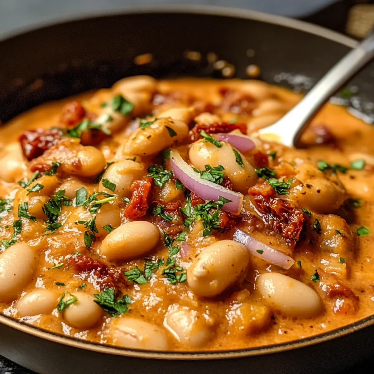 Cremige Tomaten Bohnen Pfanne mu5zbz