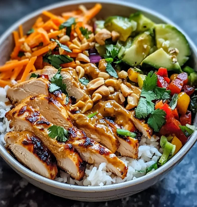 Erdnuss Hähnchen Buddha Schalen ganz einfach selber machen 1 Erdnuss Hähnchen Buddha Schalen