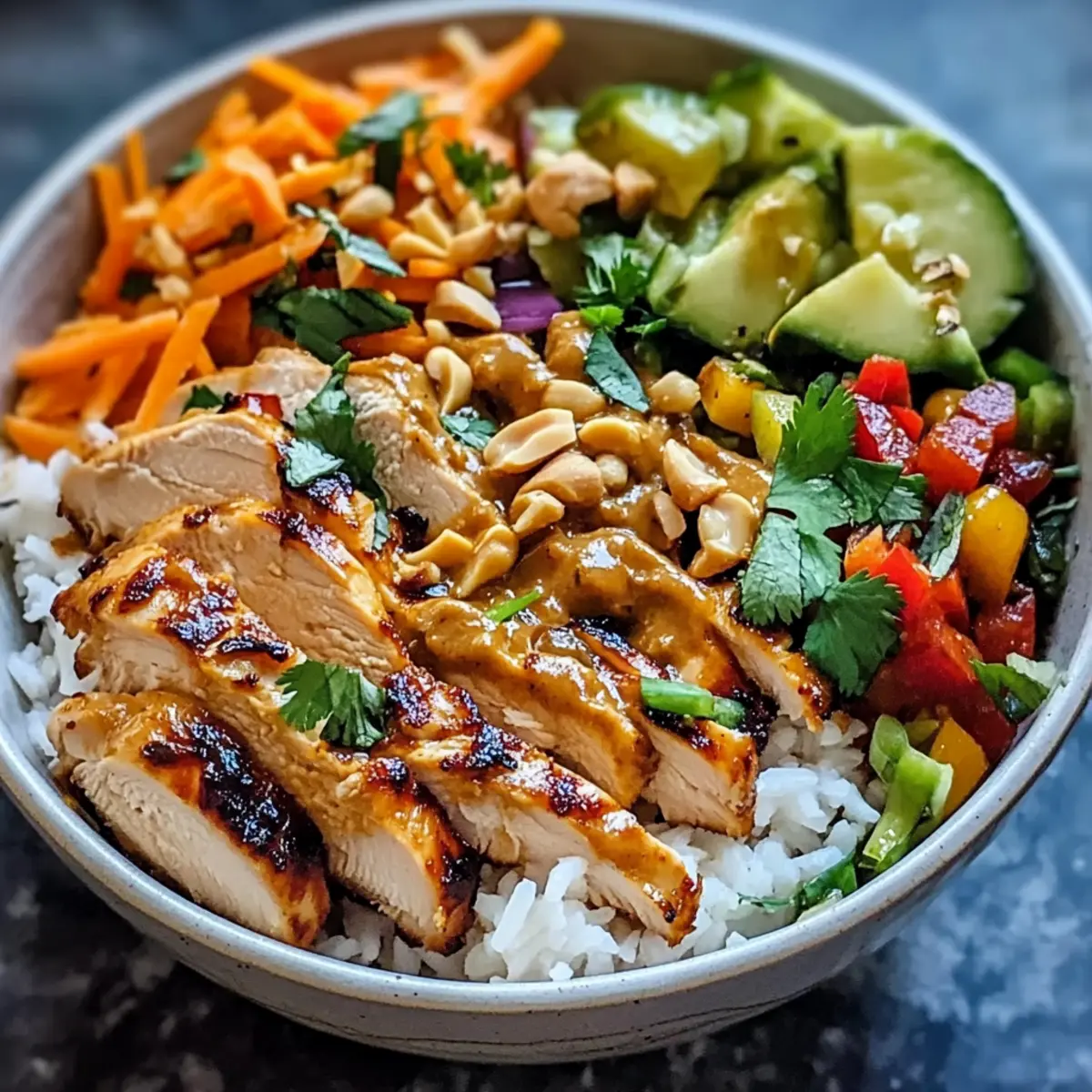 Erdnuss Hähnchen Buddha Schalen ganz einfach selber machen 5 Erdnuss Hähnchen Buddha Schalen