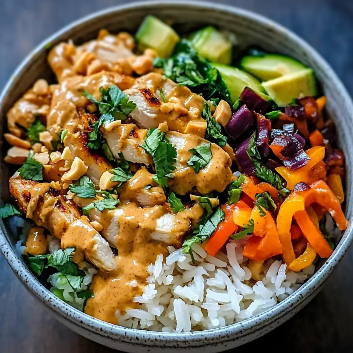 Erdnuss Hähnchen Buddha Schalen ganz einfach selber machen 2 Erdnuss HA¤hnchen Buddha Bowls lq1rba