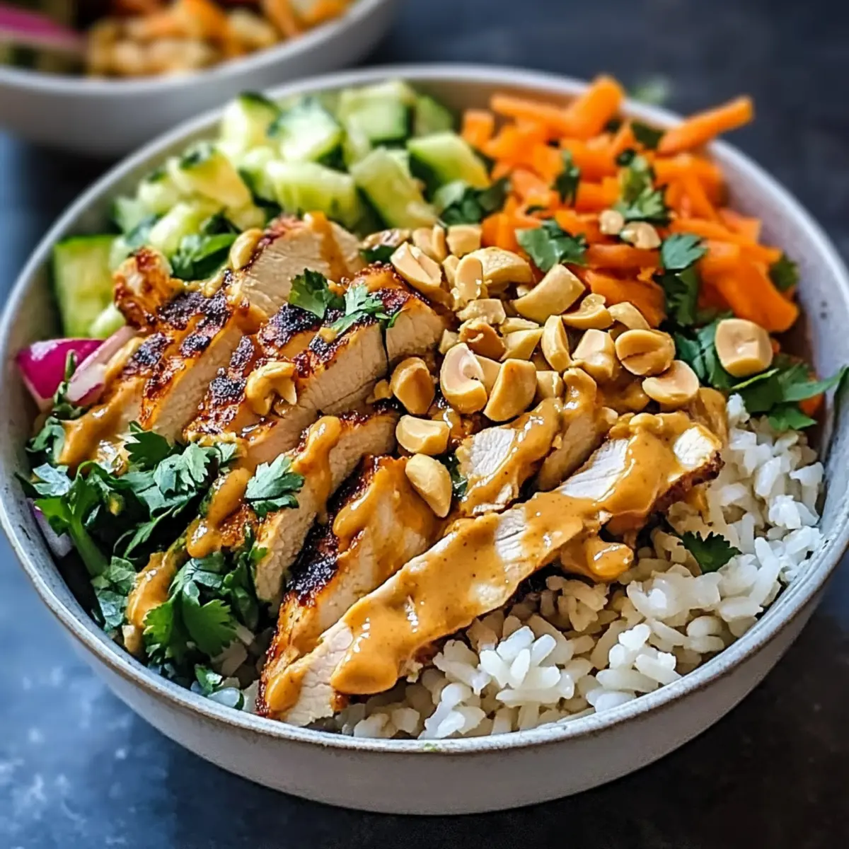 Erdnuss Hähnchen Buddha Schalen ganz einfach selber machen 4 Erdnuss HA¤hnchen Buddha Bowls n1vwwr