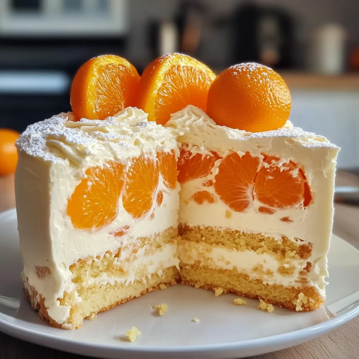 Fantakuchen mit Paradiescreme und Mandarinen genießen 3 Fantakuchen mit Paradiescreme und Mandarinen p7umta