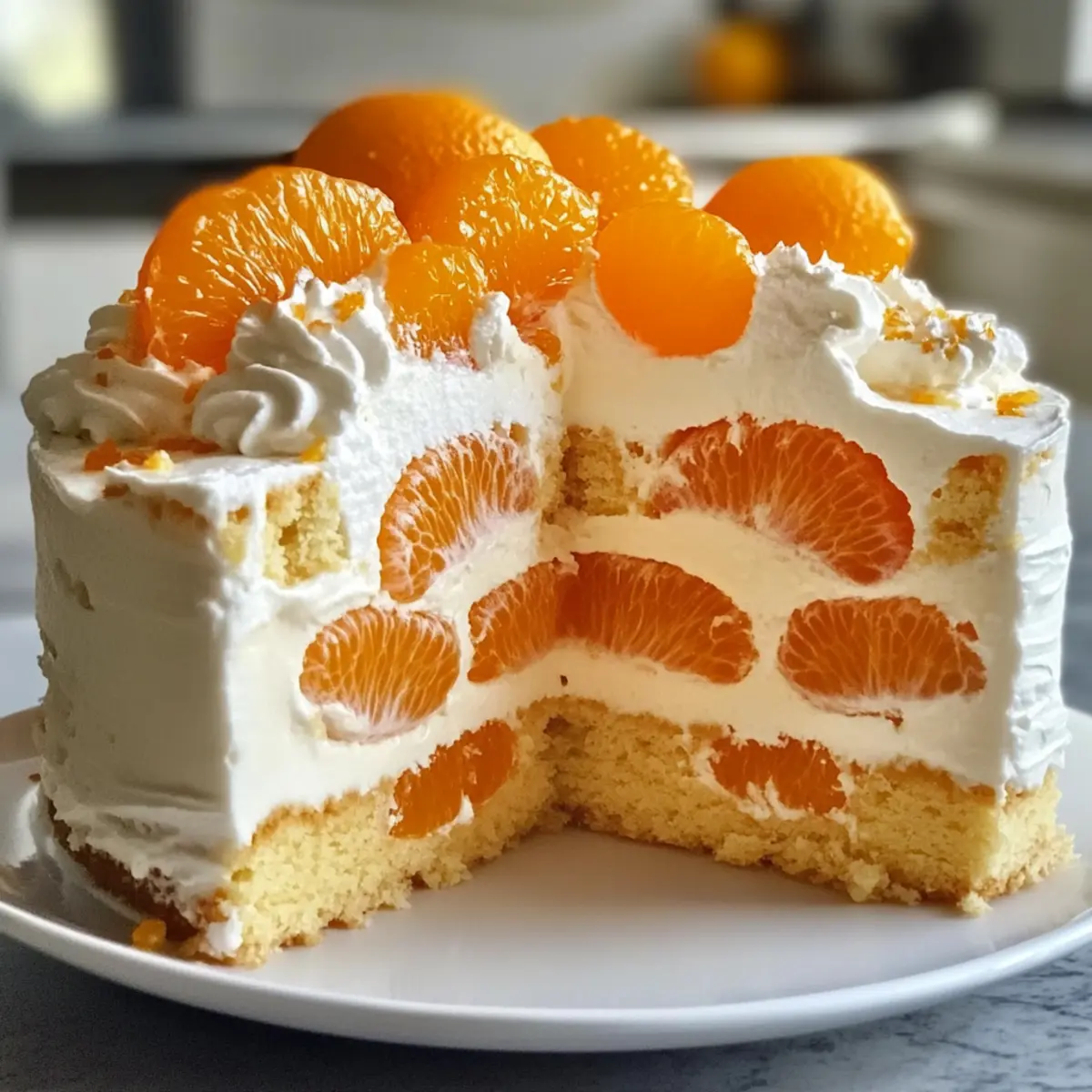 Fantakuchen mit Paradiescreme und Mandarinen genießen 2 Fantakuchen mit Paradiescreme und Mandarinen zs6vf9