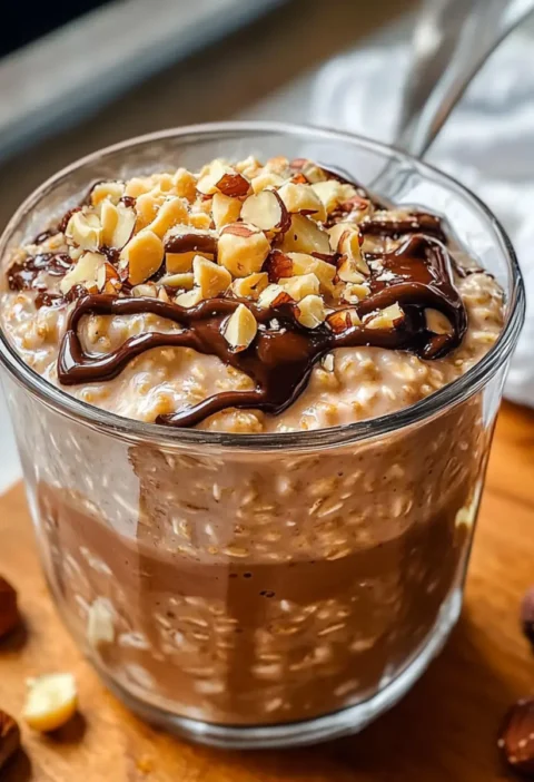 Ferrero Rocher Protein Übernacht-Haferflocken