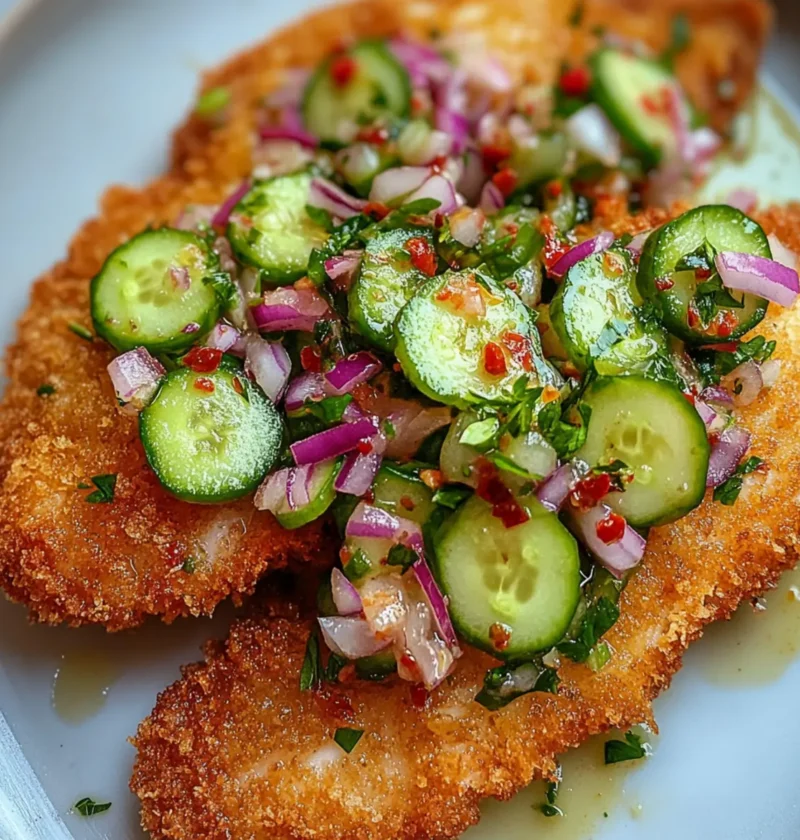 Fisch Milanese mit Gurken perfekt zubereiten 1 Fisch Milanese mit Gurken