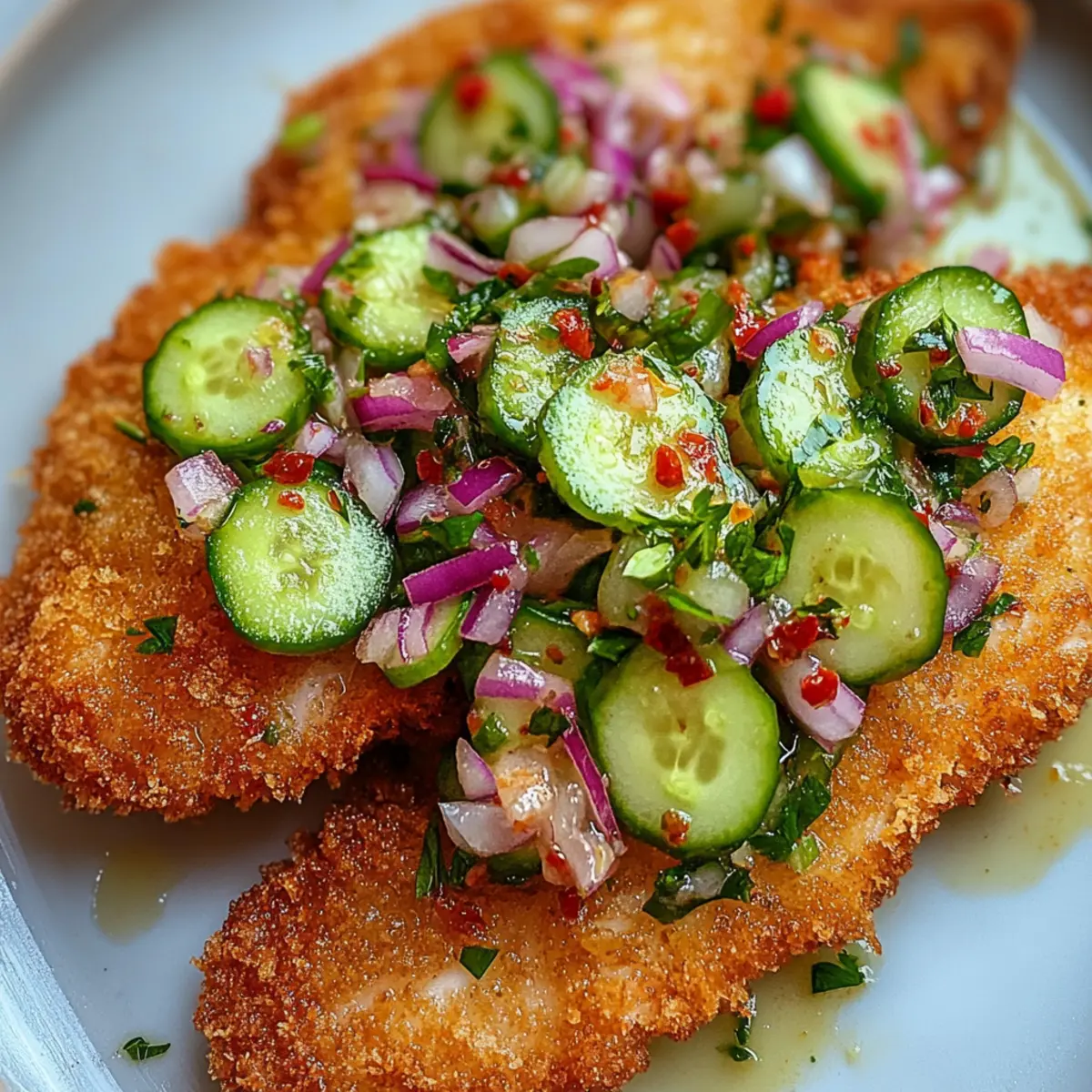 Fisch Milanese mit Gurken perfekt zubereiten 5 Fisch Milanese mit Gurken