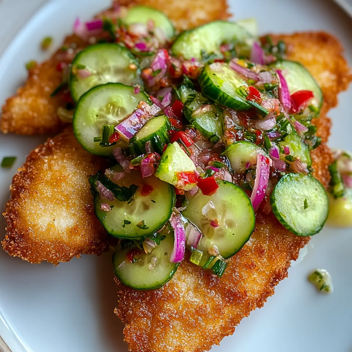 Fisch Milanese mit Gurken perfekt zubereiten 3 Fisch Milanese mit Gurken kzeadl