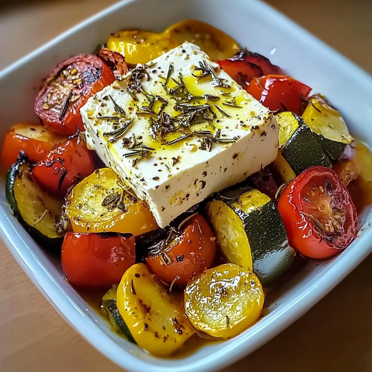 Gebackener Feta auf mediterranem GemA¼se yh07lp