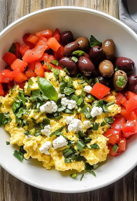 Hausgemachte mediterrane Frühstücks-Bowl