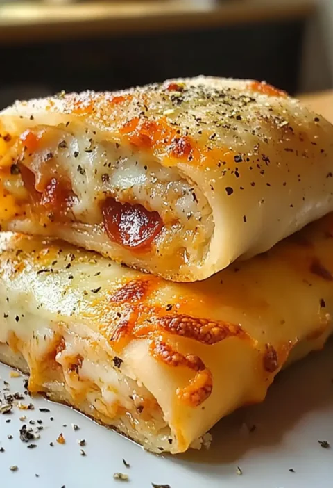 Unwiderstehliche hochproteinhaltige Peperoni-Pizza-Röllchen