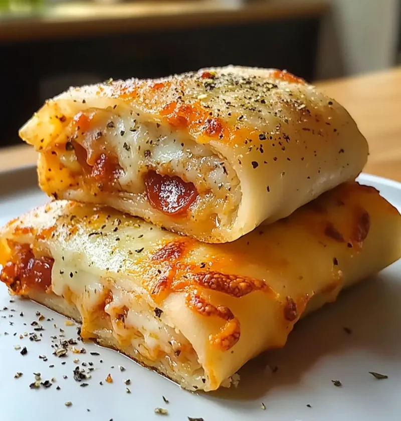 Unwiderstehliche hochproteinhaltige Peperoni-Pizza-Röllchen 1 Unwiderstehliche hochproteinhaltige Peperoni-Pizza-Röllchen