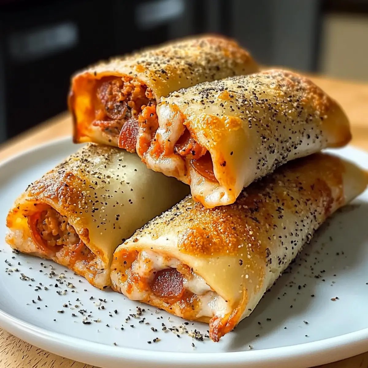 Unwiderstehliche hochproteinhaltige Peperoni-Pizza-Röllchen 4