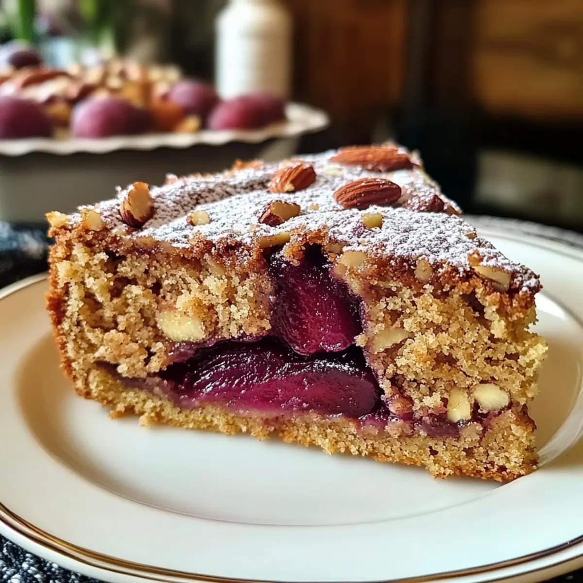 Nussiger Zimtkuchen mit Pflaumenfüllung genießen 5 Nussiger Zimtkuchen mit Pflaumenfüllung