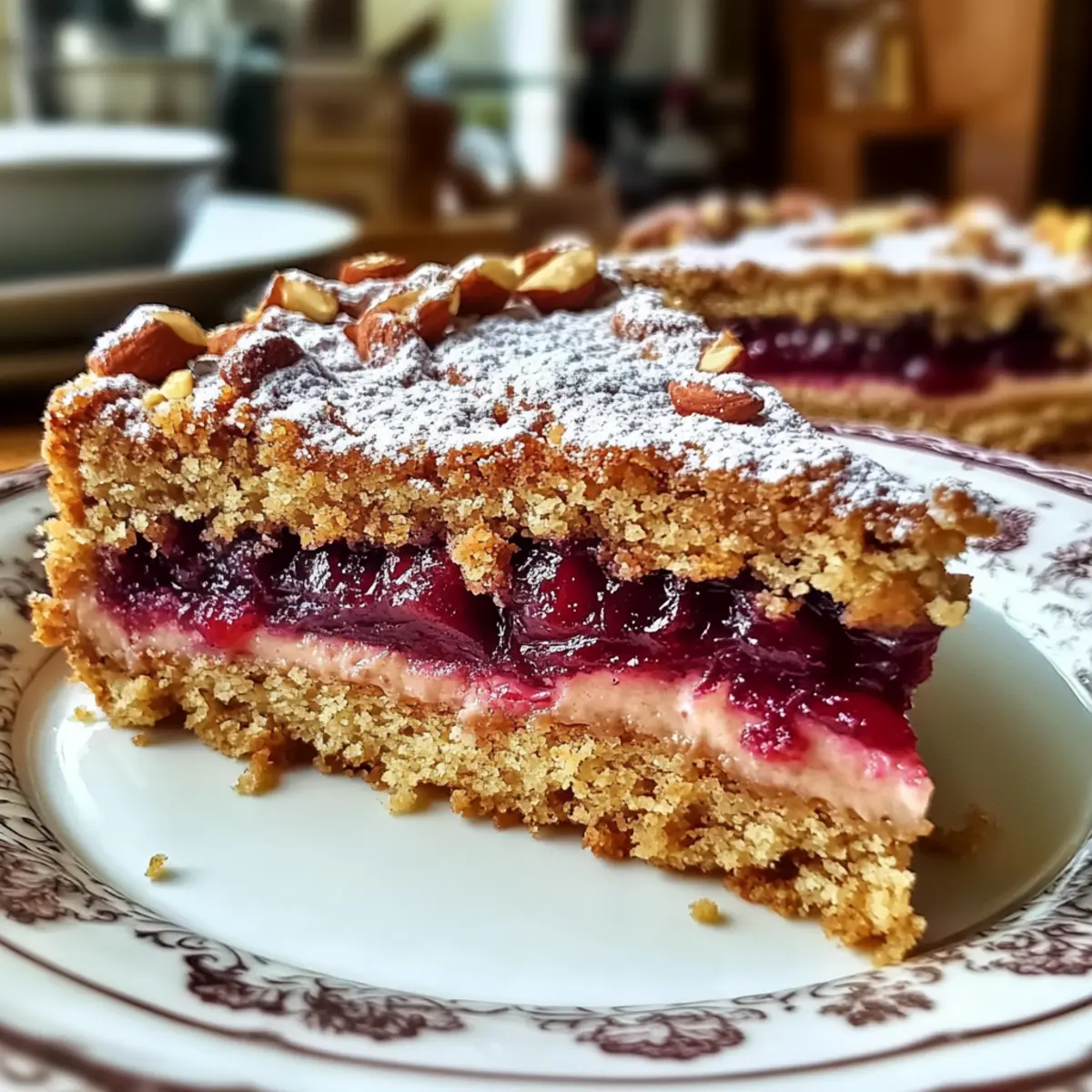 Nussiger Zimtkuchen mit Pflaumenfüllung genießen 3 Nussiger Zimtkuchen mit PflaumenfA¼llung vjwnij