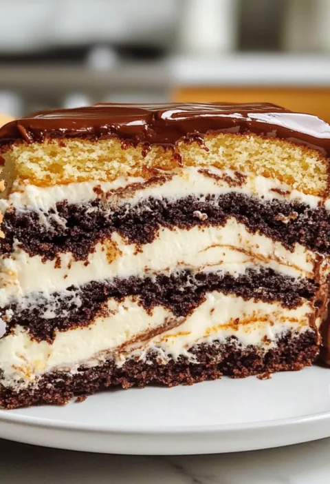 Saftiger Marmor-Schichtkuchen