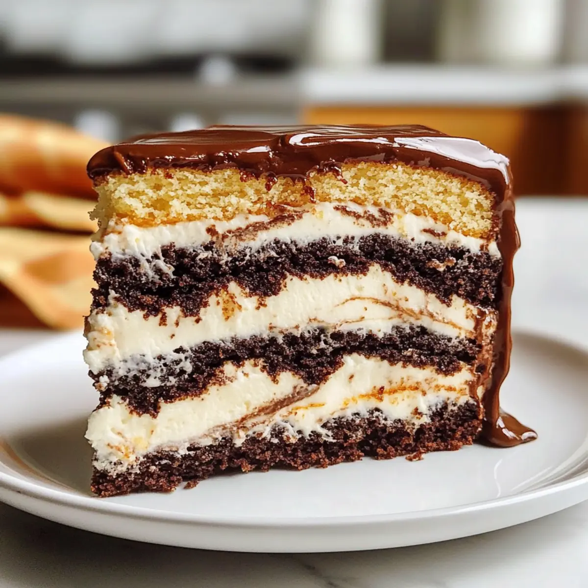 Saftiger Marmor-Schichtkuchen