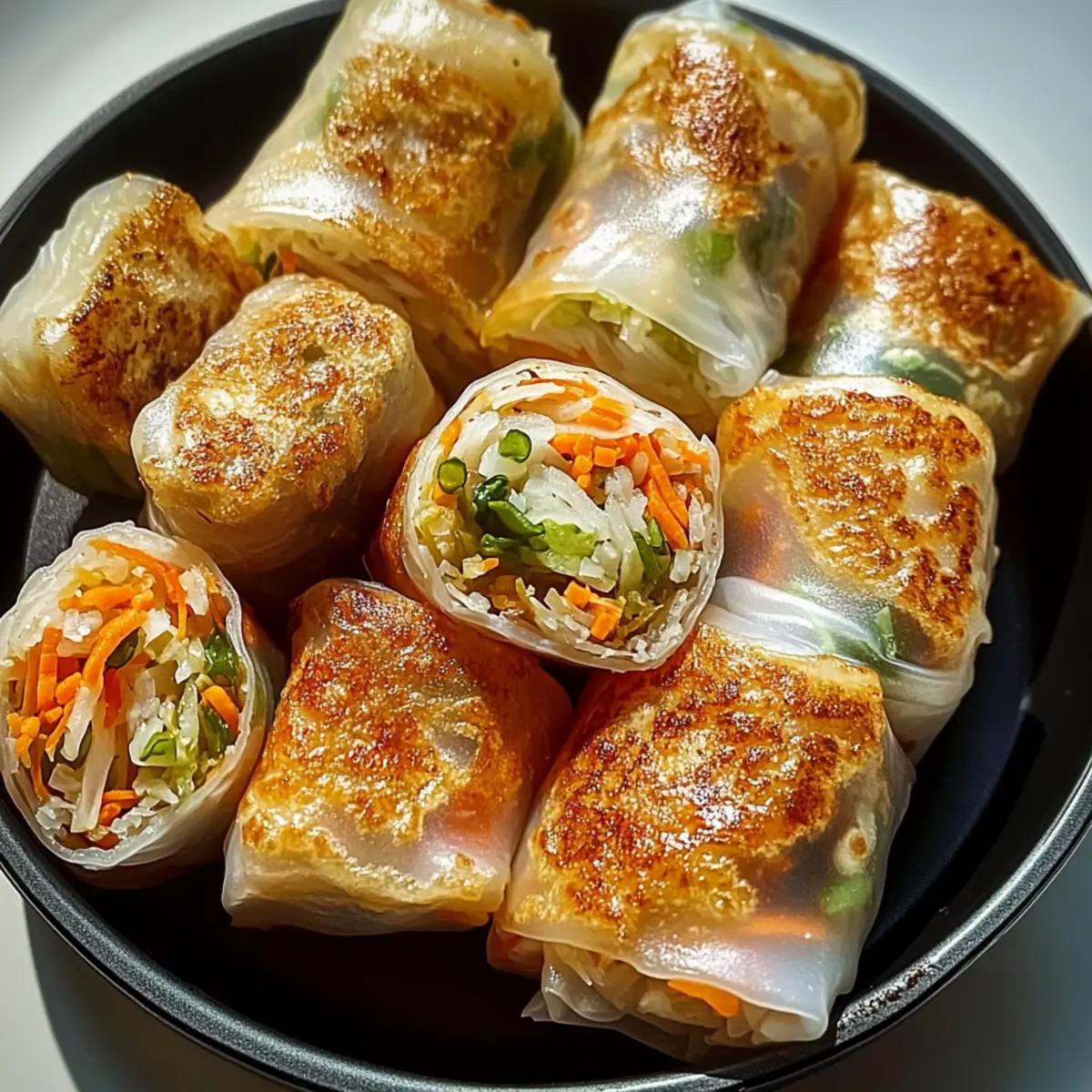 Probieren Sie die luftfrittierte Reispapier-Nudelrolle 2 Taste Air Fryer Rice Paper Noodle Rolls ijjhla