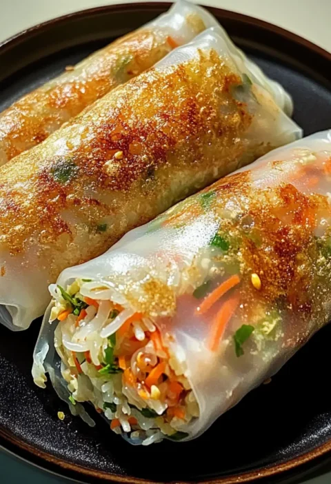 Probieren Sie die luftfrittierte Reispapier-Nudelrolle