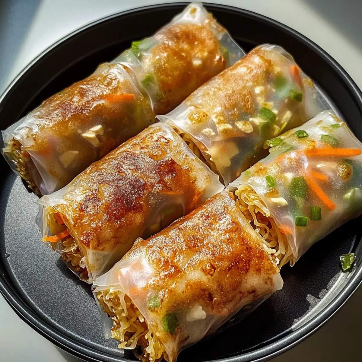 Probieren Sie die luftfrittierte Reispapier-Nudelrolle 4 Taste Air Fryer Rice Paper Noodle Rolls owuyv3