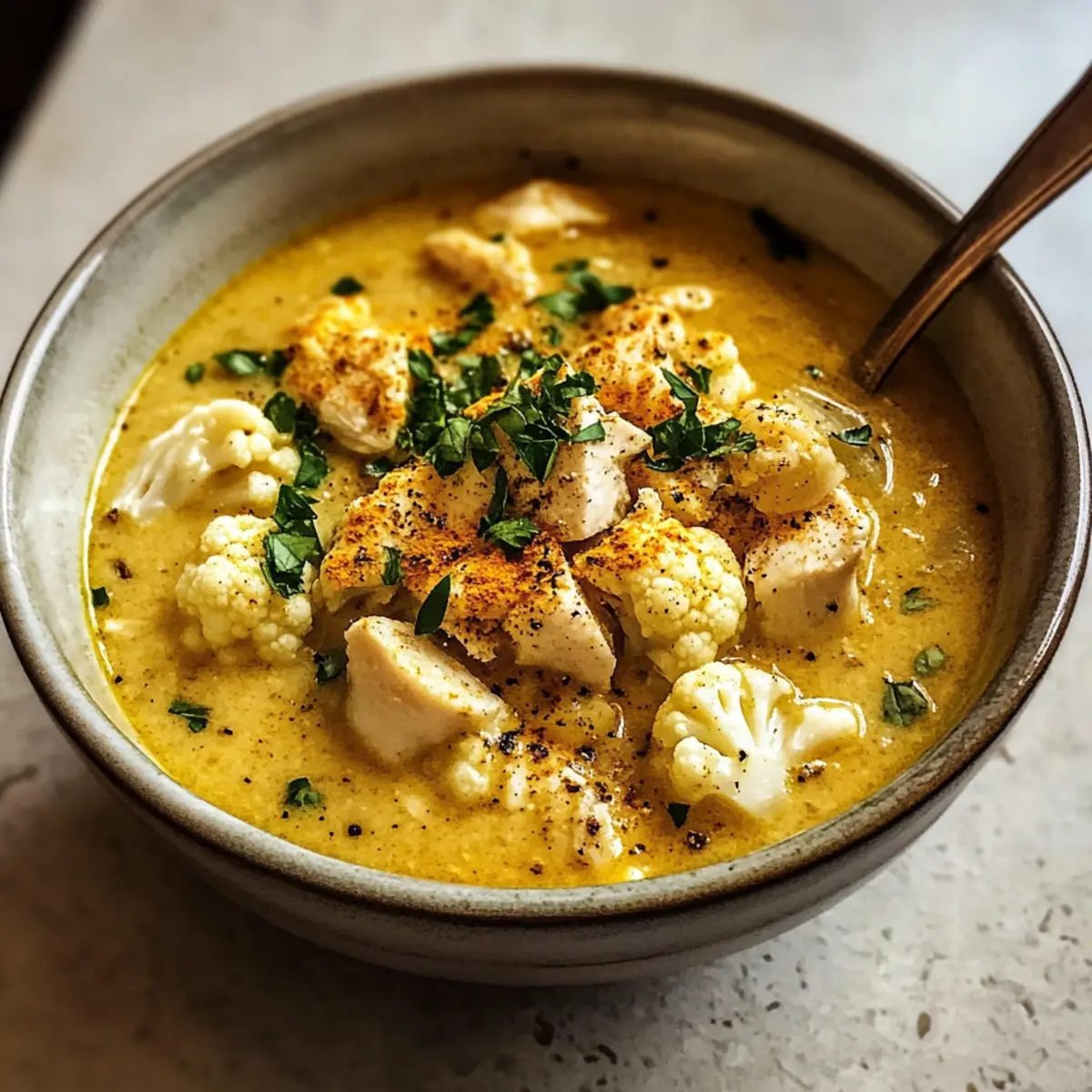 30 Minute Anti Inflammatory Cauliflower Chicken Soup emhuaq