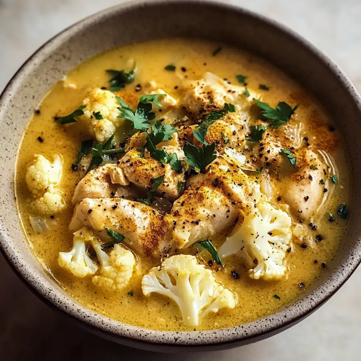 30 Minute Anti Inflammatory Cauliflower Chicken Soup htcold