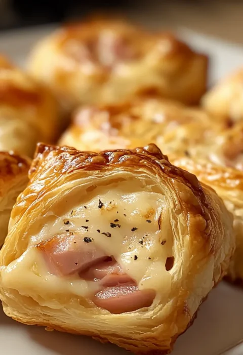 Blätterteigschnecken – herzhaft mit Schinken & Käse (Gästeliebling)