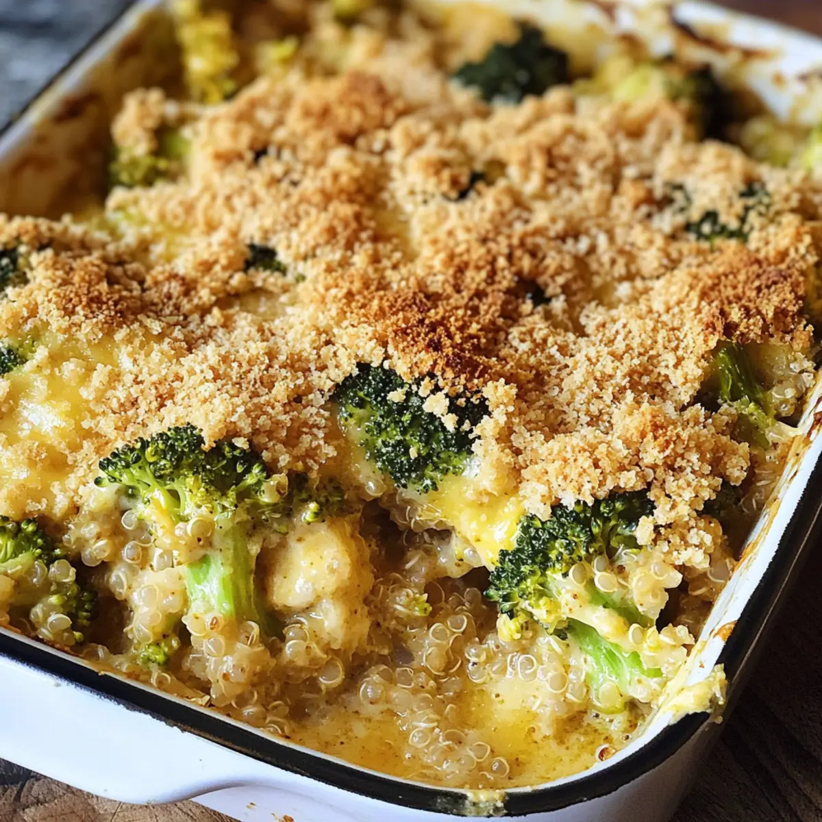 Brokkoli Auflauf Gratin mit Quinoa und veganem KA¤se eyjfbj