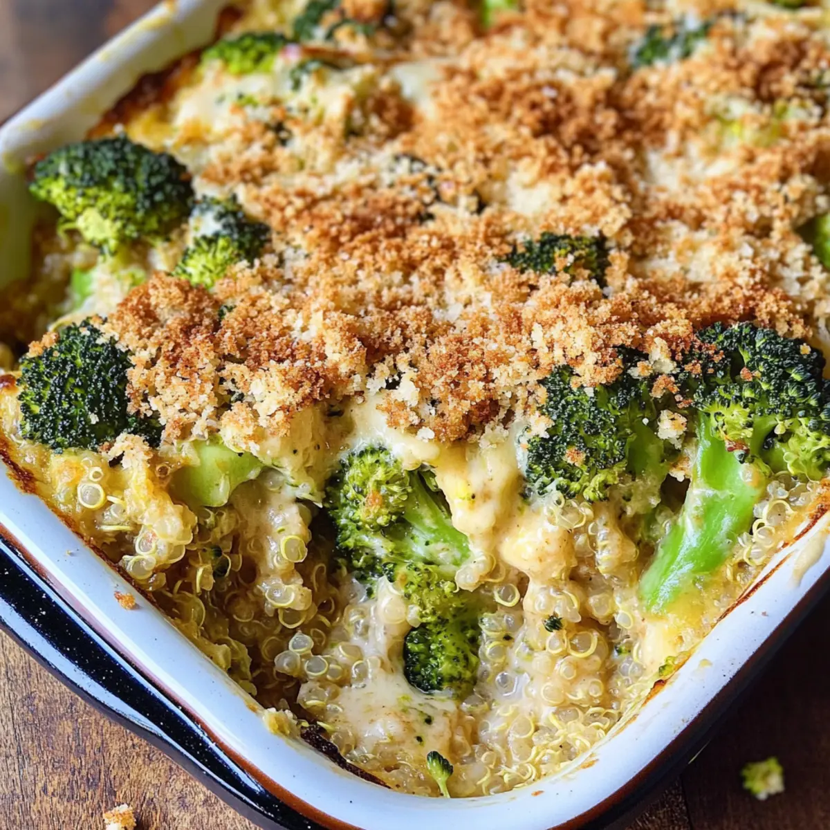 Brokkoli Auflauf Gratin mit Quinoa und veganem KA¤se fskag7