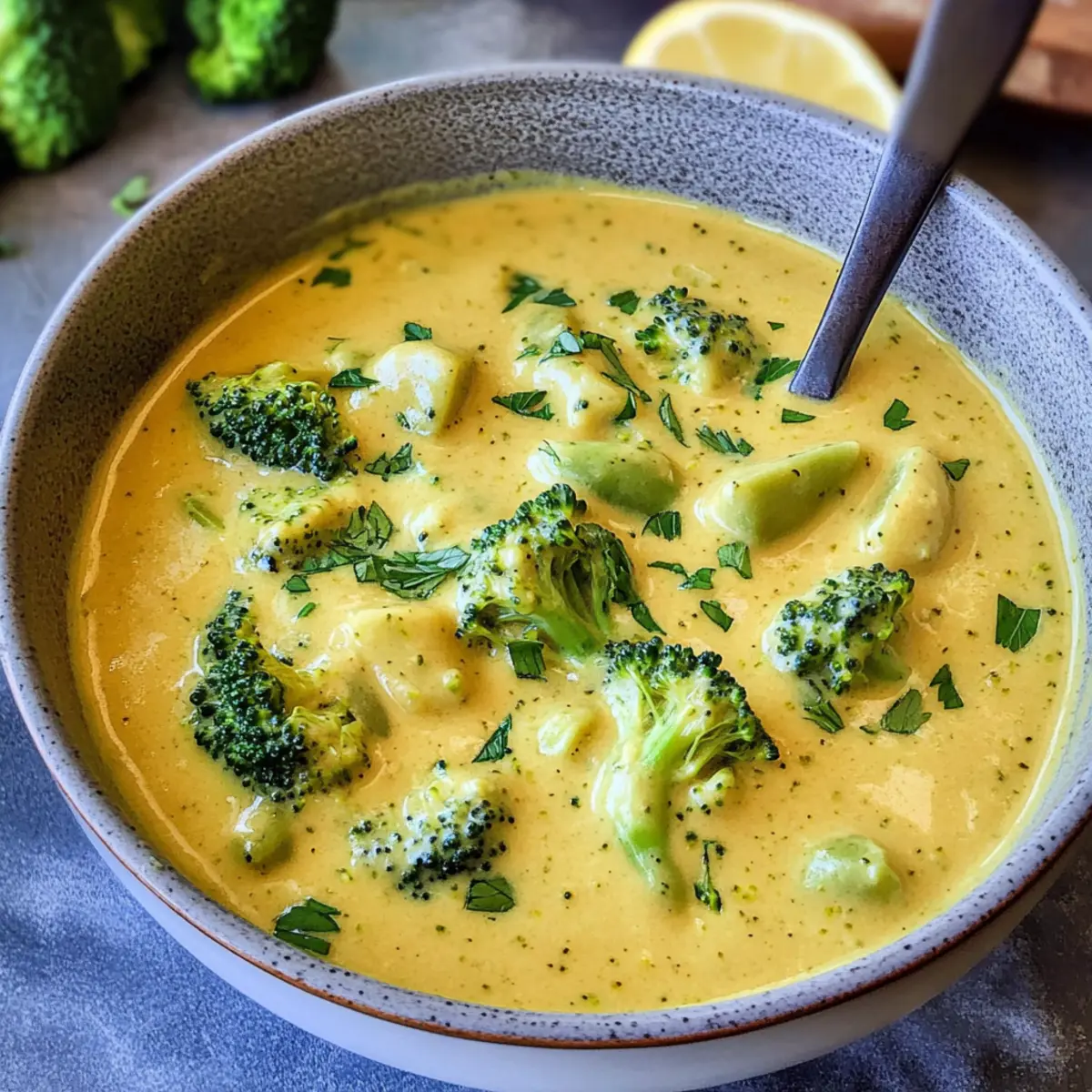 Brokkoli KA¤se Suppe einfaches Rezept vegan jhzd08