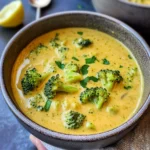 Hähnchen-Alfredo-Nudelauflauf mit Brokkoli für die Familie