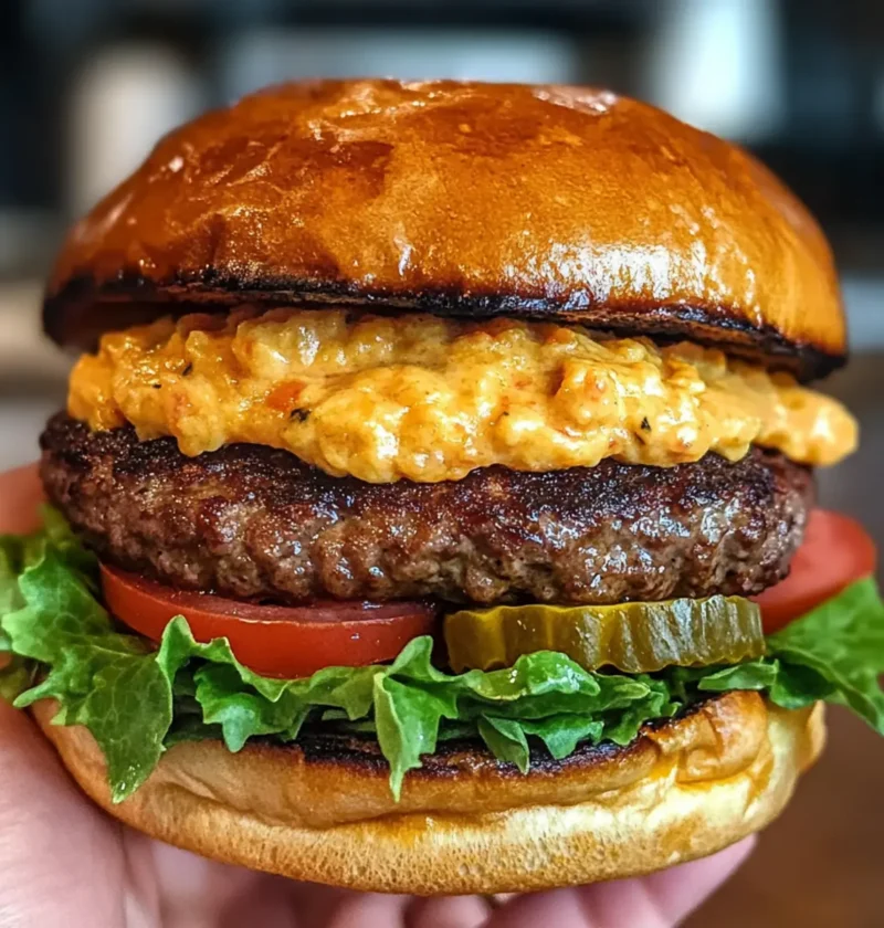 Burger mit Pimento-Käse Rezept für den perfekten Genuss 1 Burger mit Pimento-Käse Rezept