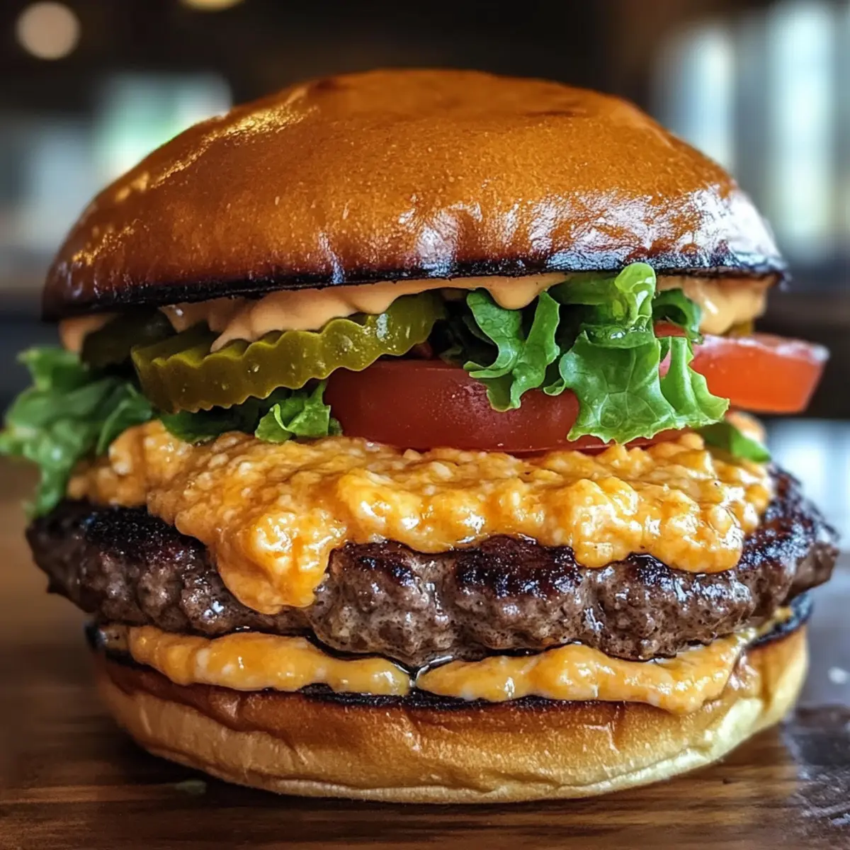 Burger mit Pimento-Käse Rezept für den perfekten Genuss 2 Burgers with Pimento Cheese Recipe kzzu0j