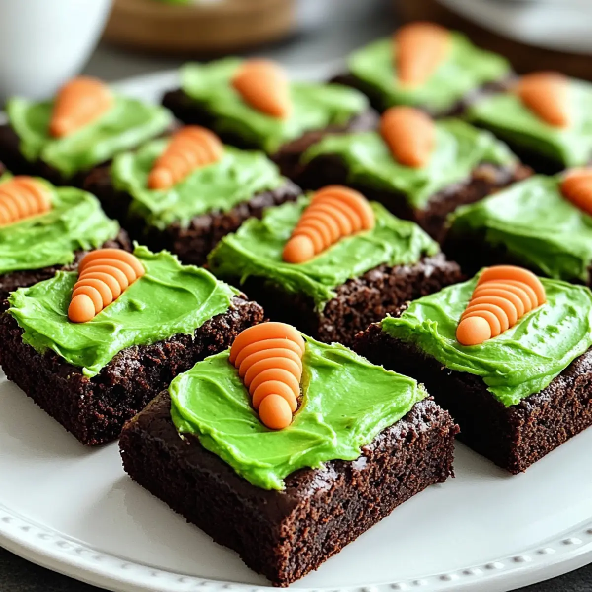 Carrot Shaped Vegan Easter Brownies Delightful Treat djqtvo