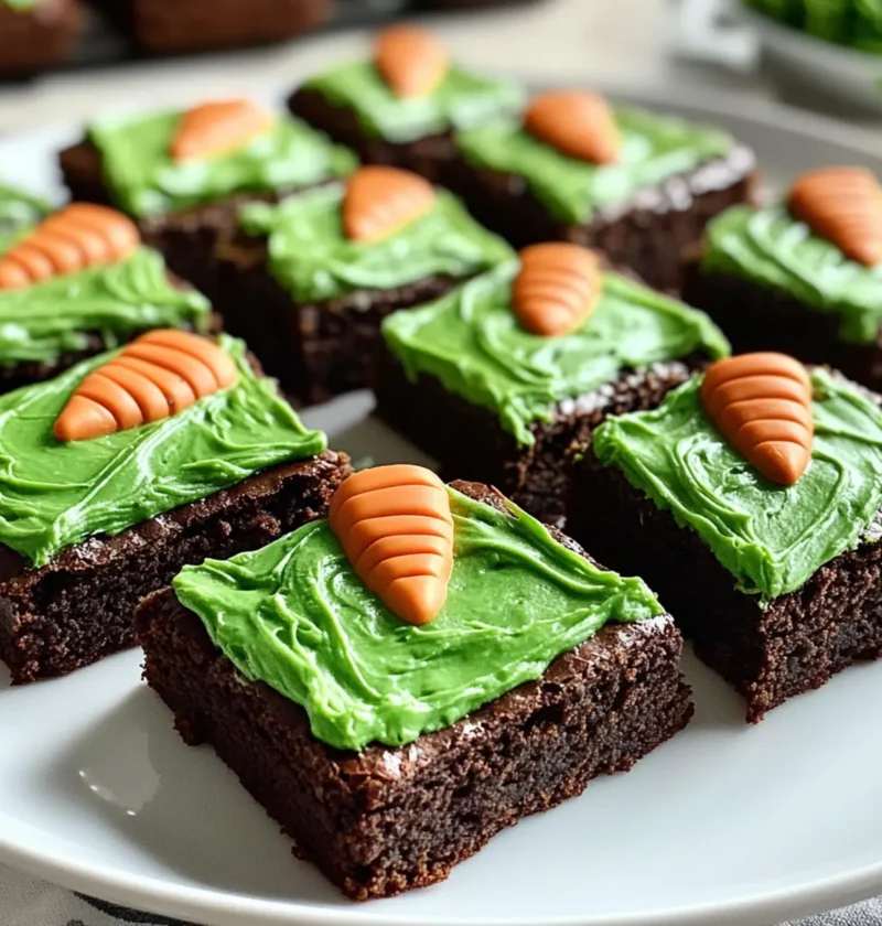 Karottenförmige vegane Osterbrownies zum Verlieben 21 Karottenförmige vegane Osterbrownies köstliche Leckerei