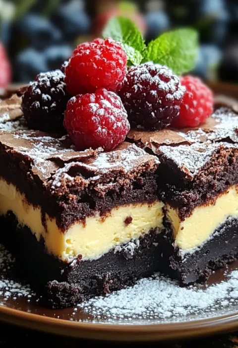 Käsekuchen Brownies Köstliches Geschichtetes Dessert Rezept