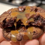 Vegane Schokoladenkekse mit gooey Zentrum