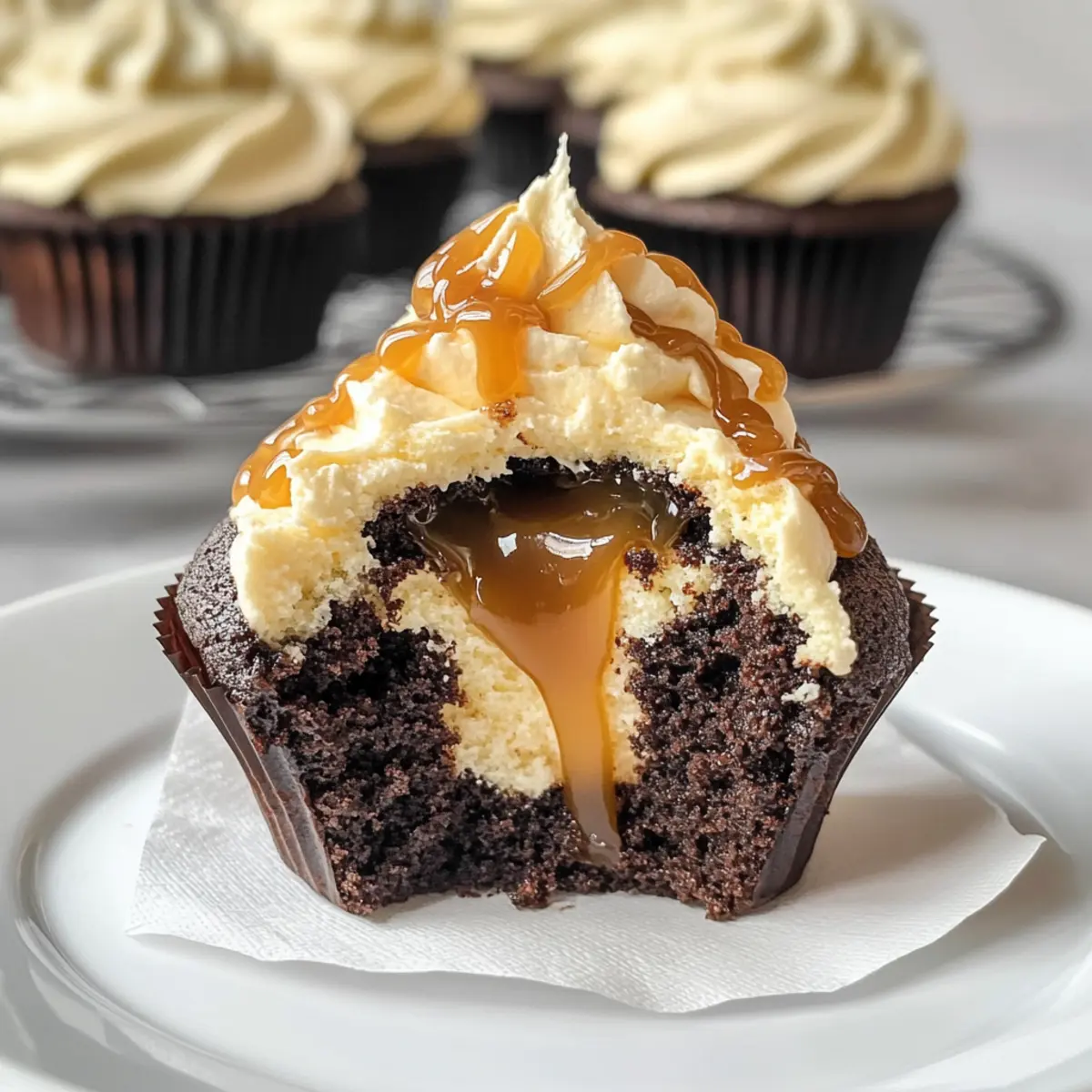 Chocolate Caramel Cupcakes snfmqi