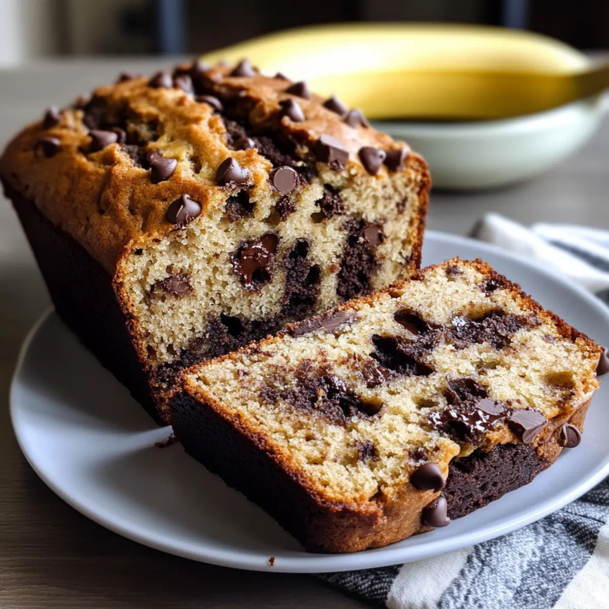 Schokoladenstückchen Bananenbrot leicht gemacht 2 Chocolate Chip Banana Bread n9iihm