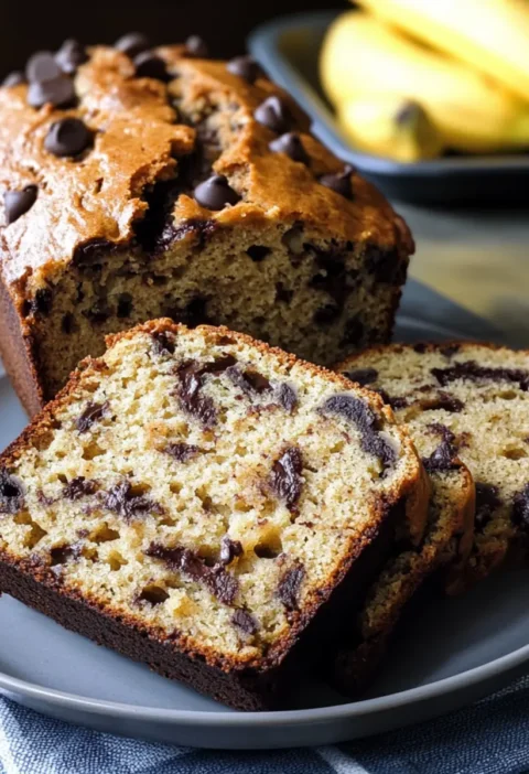 Schokoladenstückchen Bananenbrot
