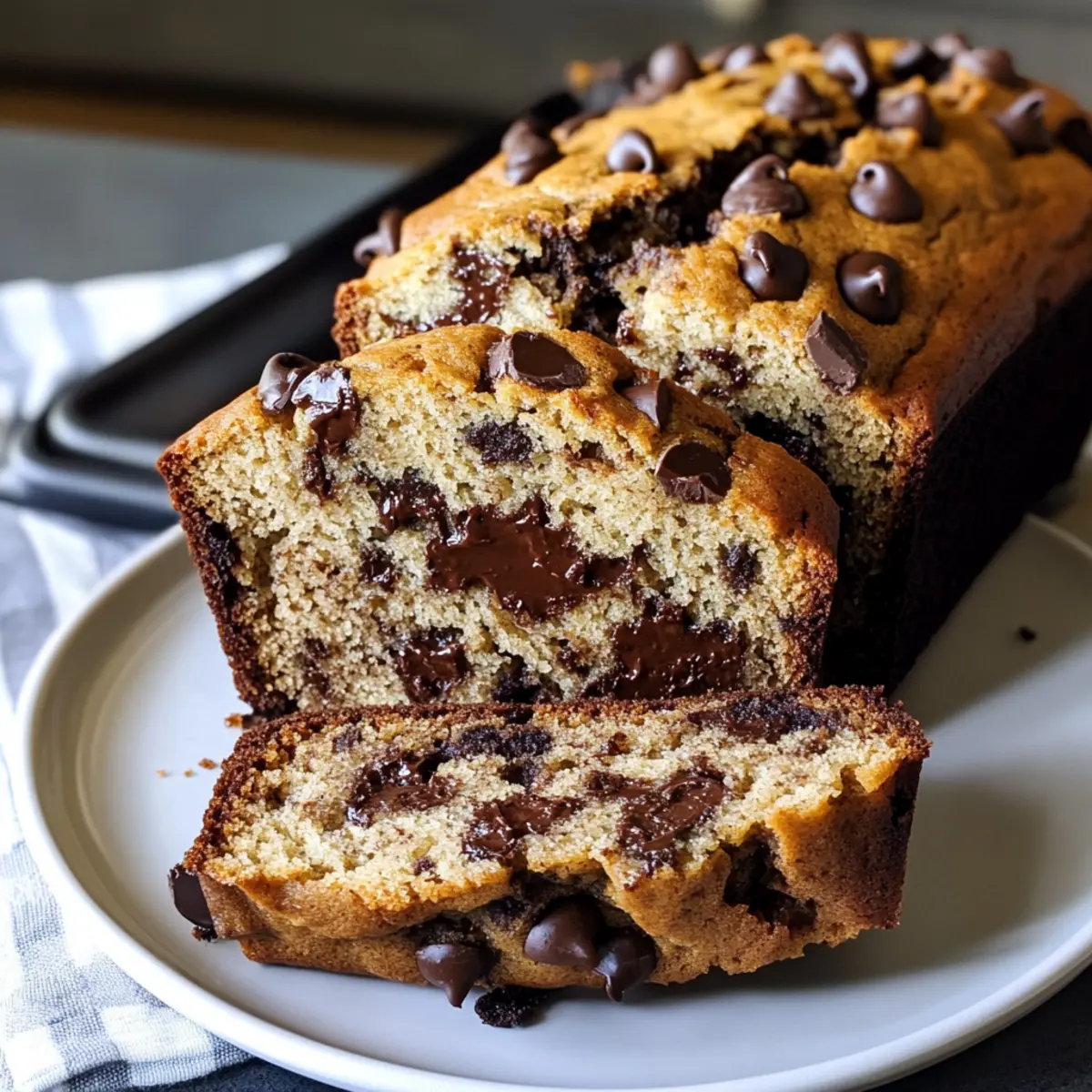 Schokoladenstückchen Bananenbrot leicht gemacht 4 Chocolate Chip Banana Bread spedzk