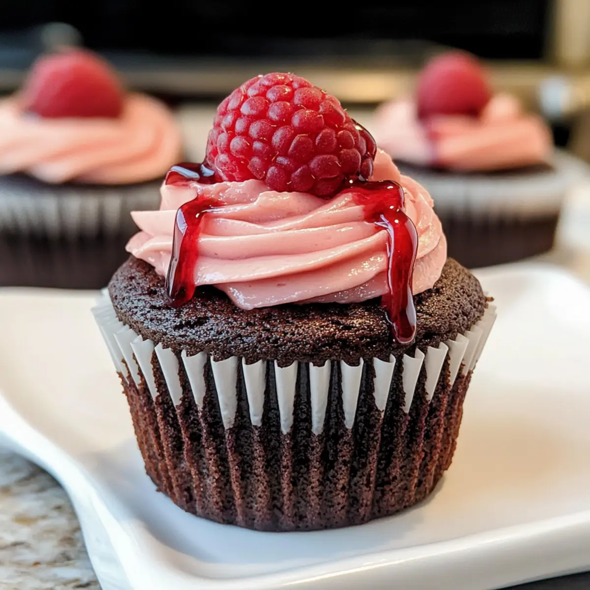 Schokoladen-Himbeer-Cupcakes für den süßen Genuss 2