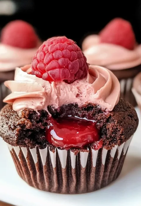 Schokoladen-Himbeer-Cupcakes