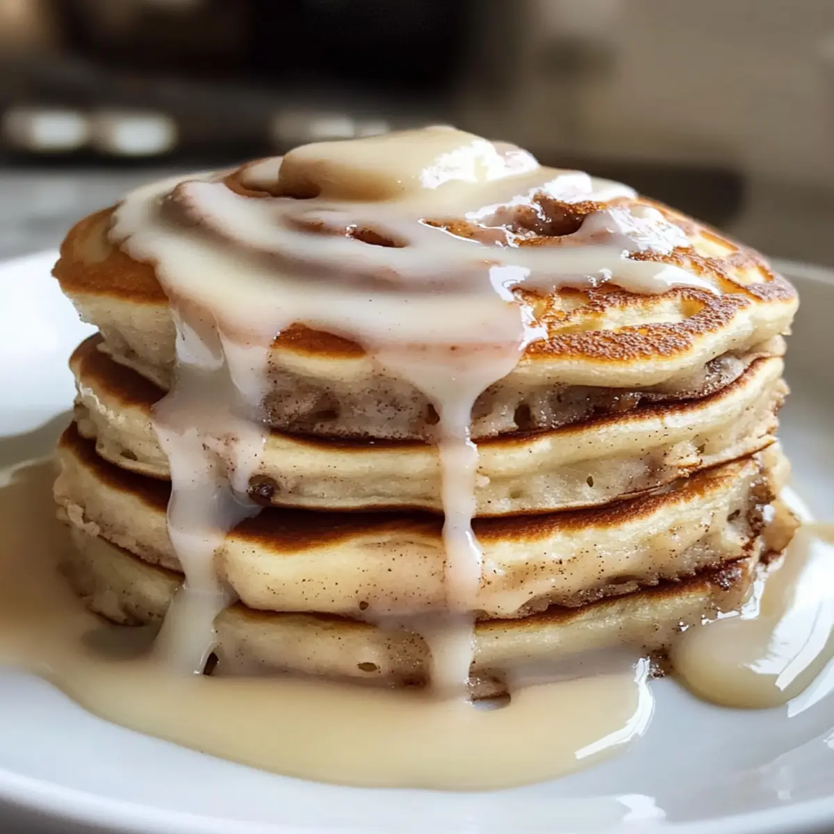 Zimtrollen-Pfannkuchen Rezept für ein köstliches Frühstück 3 Cinnamon Roll Pancakes Recipe il5mqe